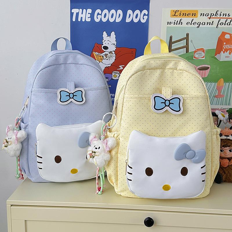 Schoolbag Cartoon Plaid Cat Backpack New Backpack Childlike Cute Bag Small Fresh Primary School Girl Schoolbag