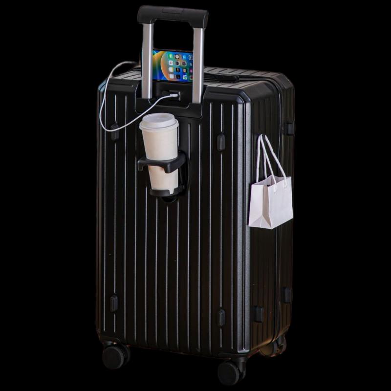 Silent Spinner Travel Suitcase with USB & Cup Holder 20 inches