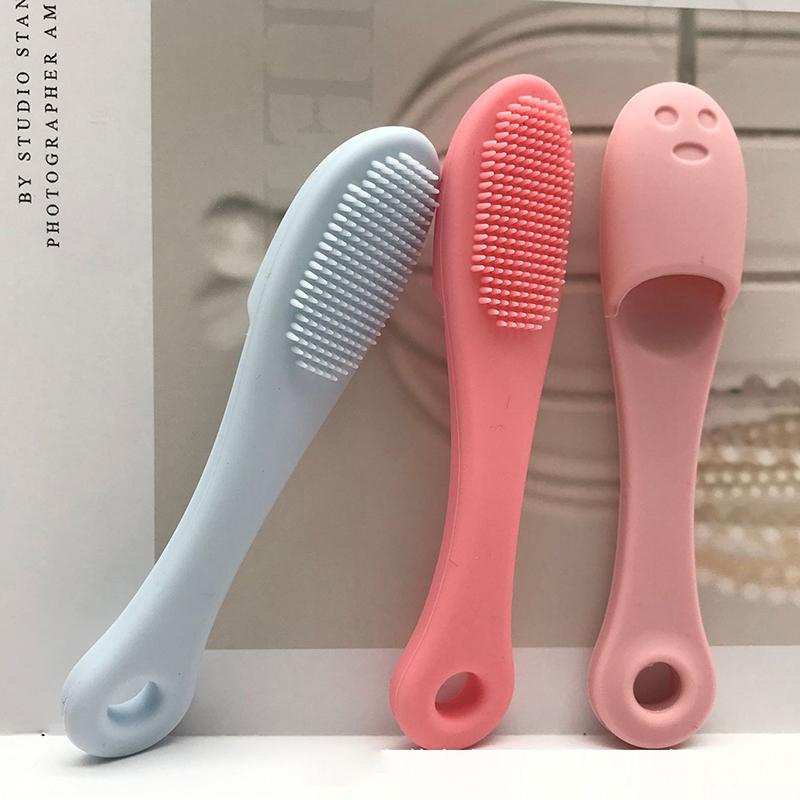 Silikon-Nasenbürste, Gesichtsporenreiniger, tragbare doppelseitige Massagebürsten zur Mitesserentfernung, Schönheitsreinigungswerkzeug, Gesichts-Nasenpeeling