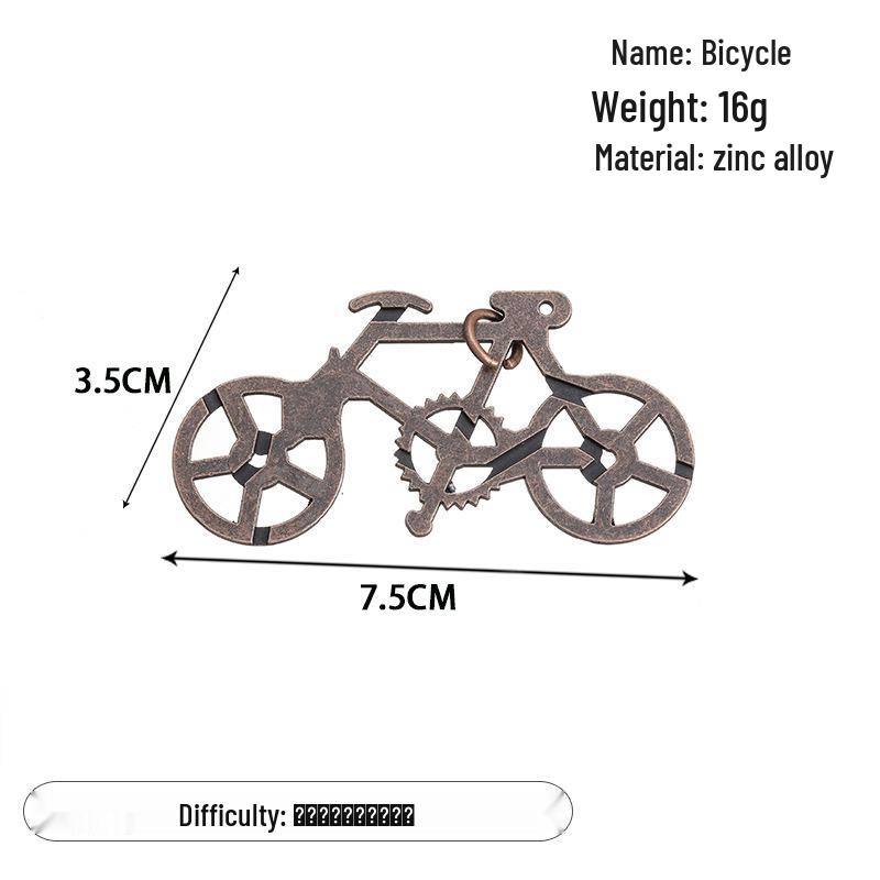 Zinc Alloy Kongming Puzzle Lock: Disentanglement Ring Educational Toy