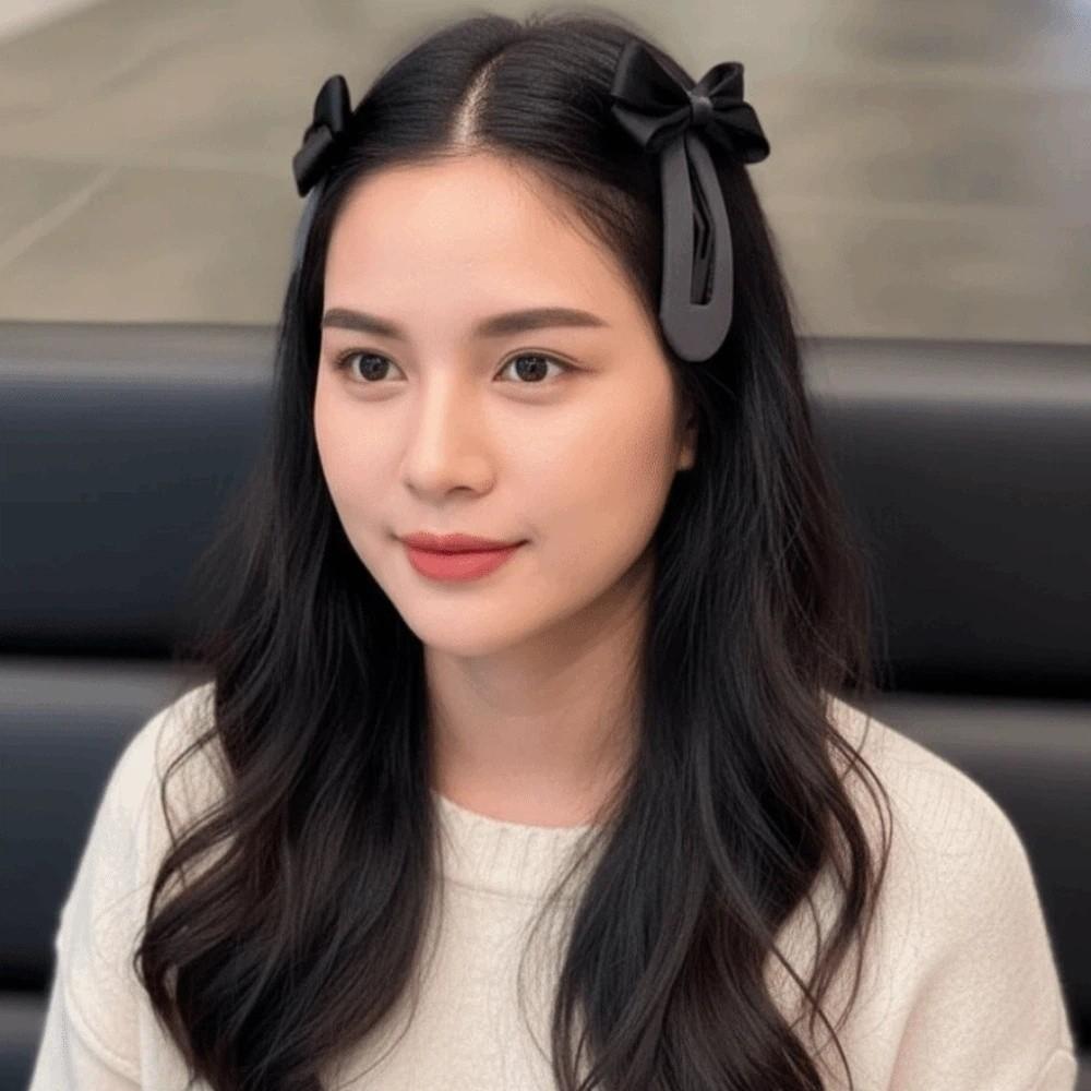 Polyester Plaid Bow Hairpin Zinc Zinc Alloy Korean Barrettes Hair Clip for Bangs Bownot Hair Clip  Women