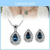 Fashion Crystal Jewelry Set With Alloy Craftsmanship For Casual Wear And Special Occasions