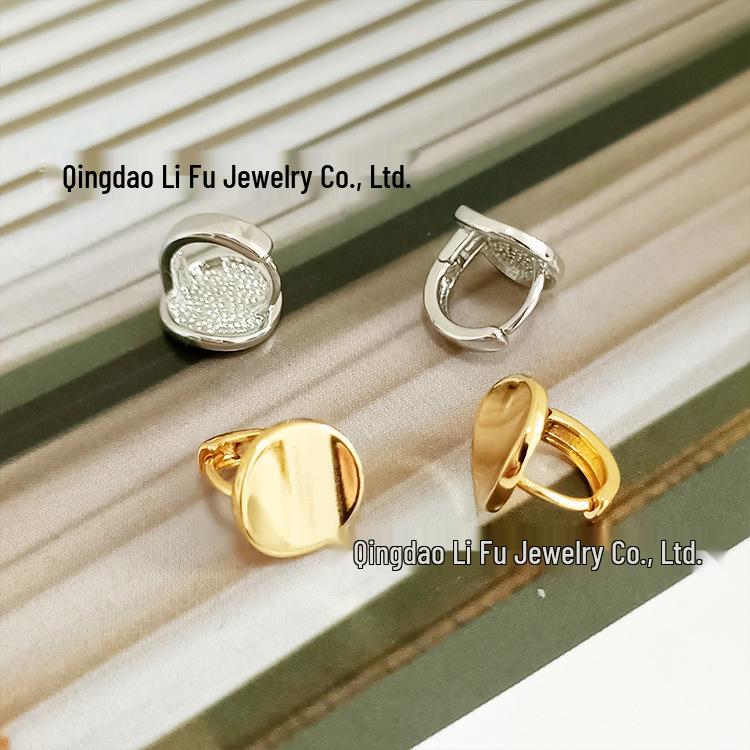 18K Gold Plated Zircon Hoop Earrings and Ear Cuffs with Sparkling Heart and Star Studs for Women