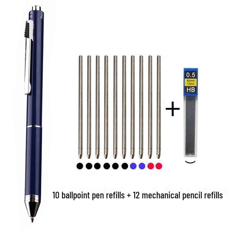 4-in-1 Multifunktionsstift: Mehrfarbiger Kugelschreiber, Druckbleistift, Gelstift mit Schwerkraft-Sensor-Technologie