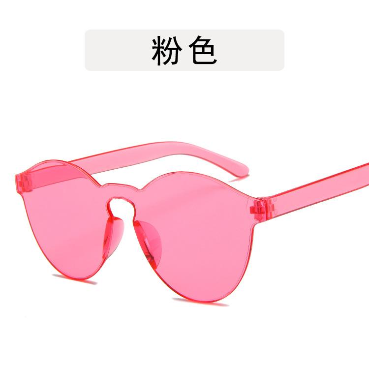 Candy Color Stylish Female Sunglasses European American Style Oval Shape Women Sun glasses Model Show Sunglasses for Women