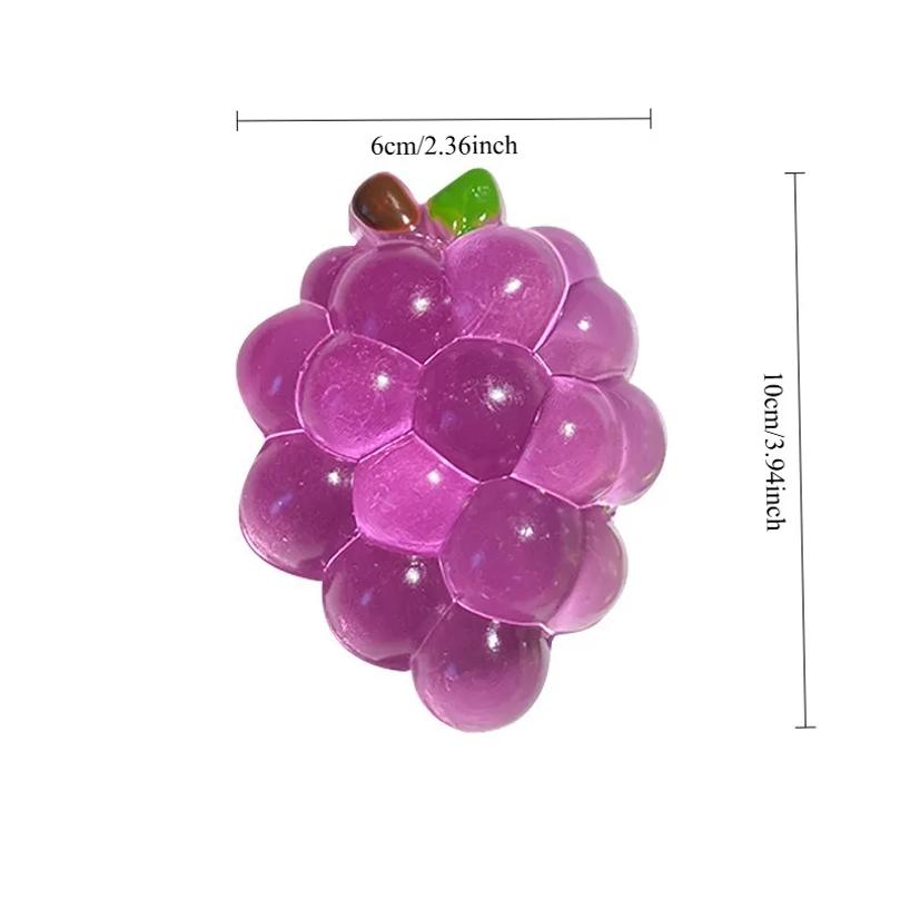 Jouet Fidget Raisin Créatif Réaliste, Balle Anti-Stress Extensible pour Étudiants Cadeau de Bureau