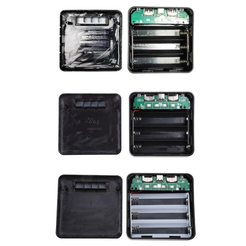 DIY 3x18650 Battery Cases Quick Charge Outer Plastic Shells Power Bank Shells Portable External Boxes Without Battery