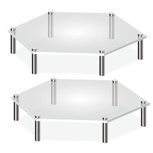 

HAMILO Acrylic Stands, Acrylic Stands for Figures, Display Stand, Hexagonal, Set of 2 (3.5cm Tall)