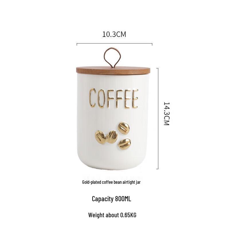 YIXI Gold-Plated Ceramic Storage Jar