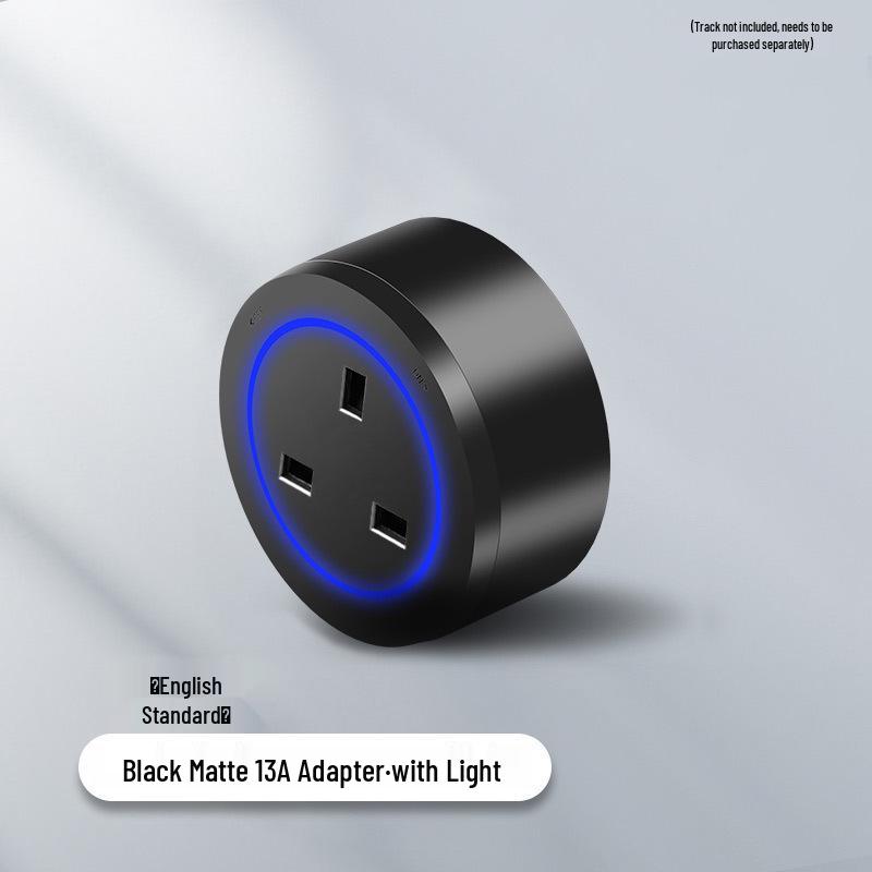Surface-Mounted Anti-Shock Adjustable Power Strip with Switch Track for Kitchens