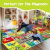 ABC Alphabet Play Rug for Kids, Educational Floor Mat with Numbers and Animals, Toddler and Preschool Learning Carpet