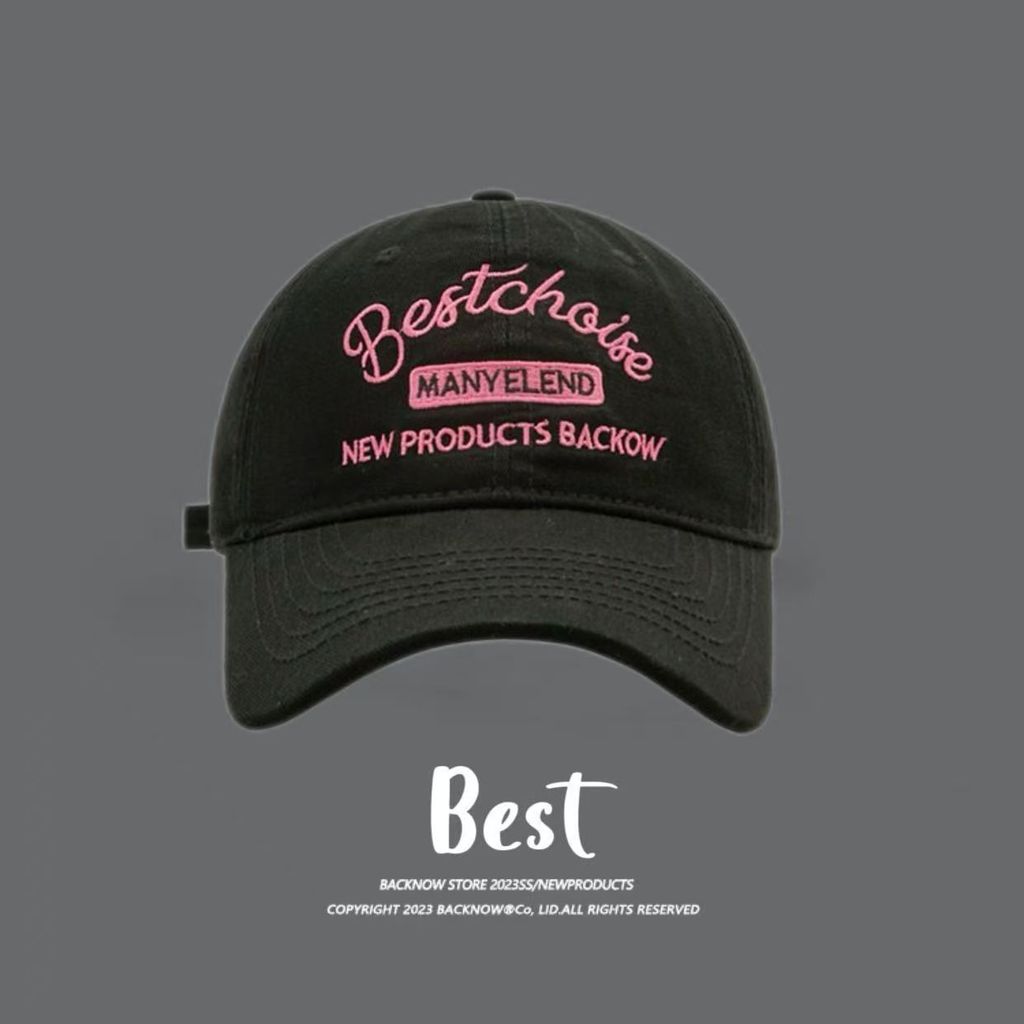 

Unisex Cotton Embroidered Baseball Cap With Adjustable Fit For Summer Casual Wear чёрный
