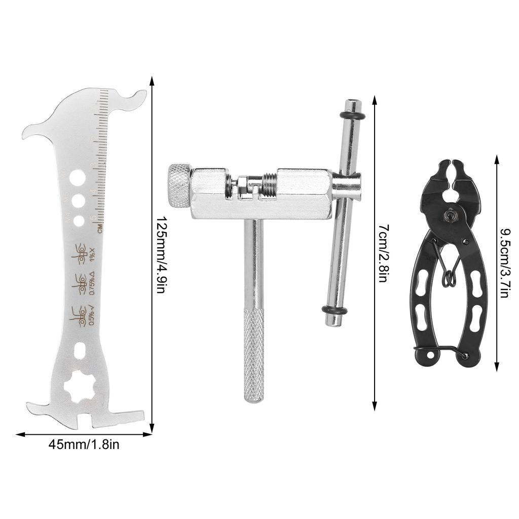 Bike Chain Plier Cutter Checker Repair Tool Kit Quick Detachable for Mountain Road Bicycle