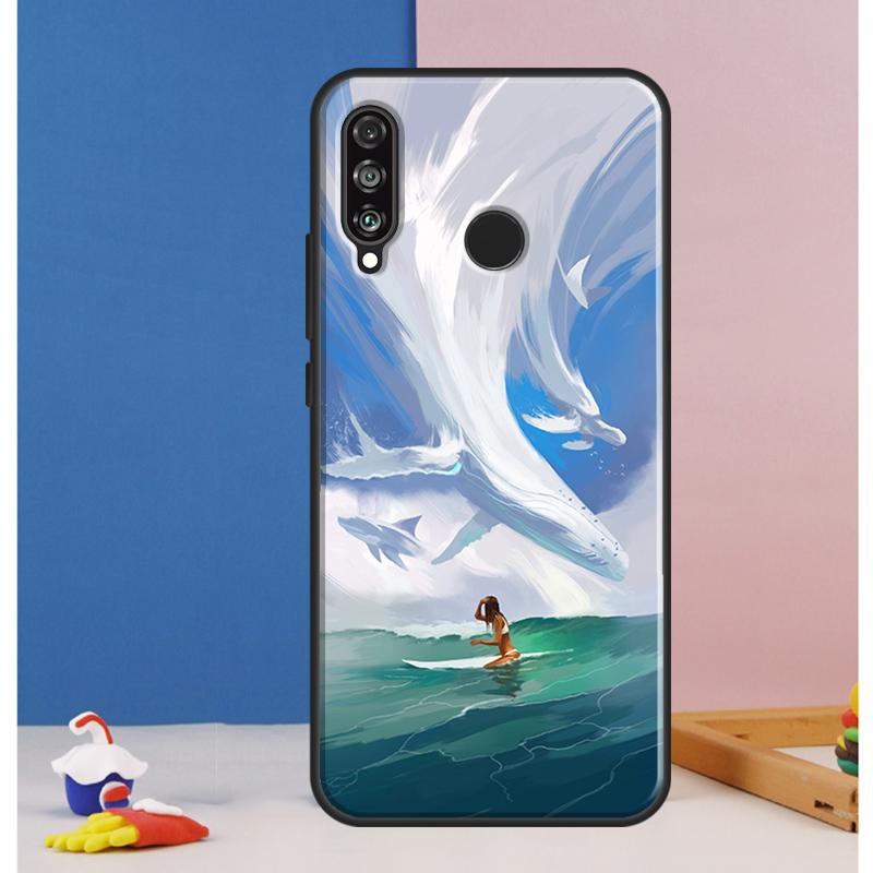 

Surfing Art Surf Girl For Huawei Nova 12s 12i 11i 5T Y90 Y70 Y60 Y61 Y91 Y72 9 10 SE P60 Pro P20 P30 P40 Lite Case Huawei Nova 10