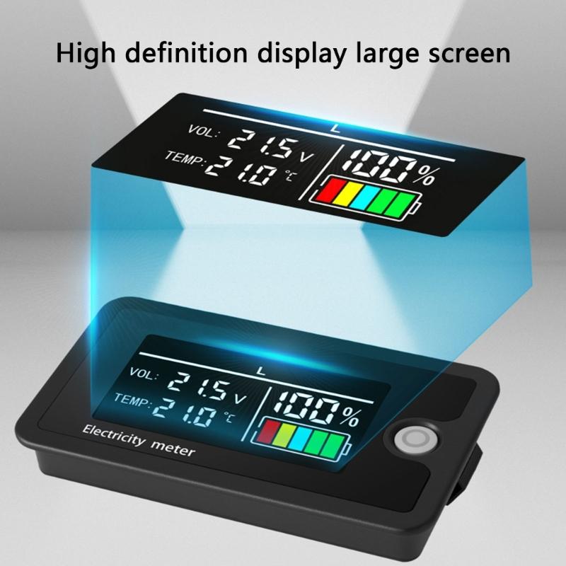 Car Battery Charge Levels Indicator DC8V-100V Lithiums Battery Capacity Meter Tester Display LED Tester Voltmeter