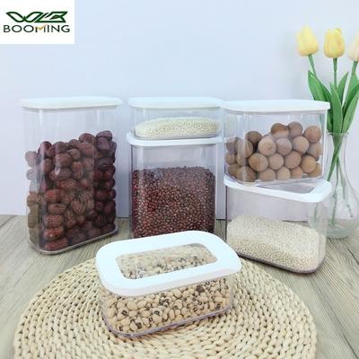 Plastförseglad förvaringslåda Transparent matbehållare Kaffebönsorganisatör Matförvaring Cerealdispenser Kök Köksartiklar