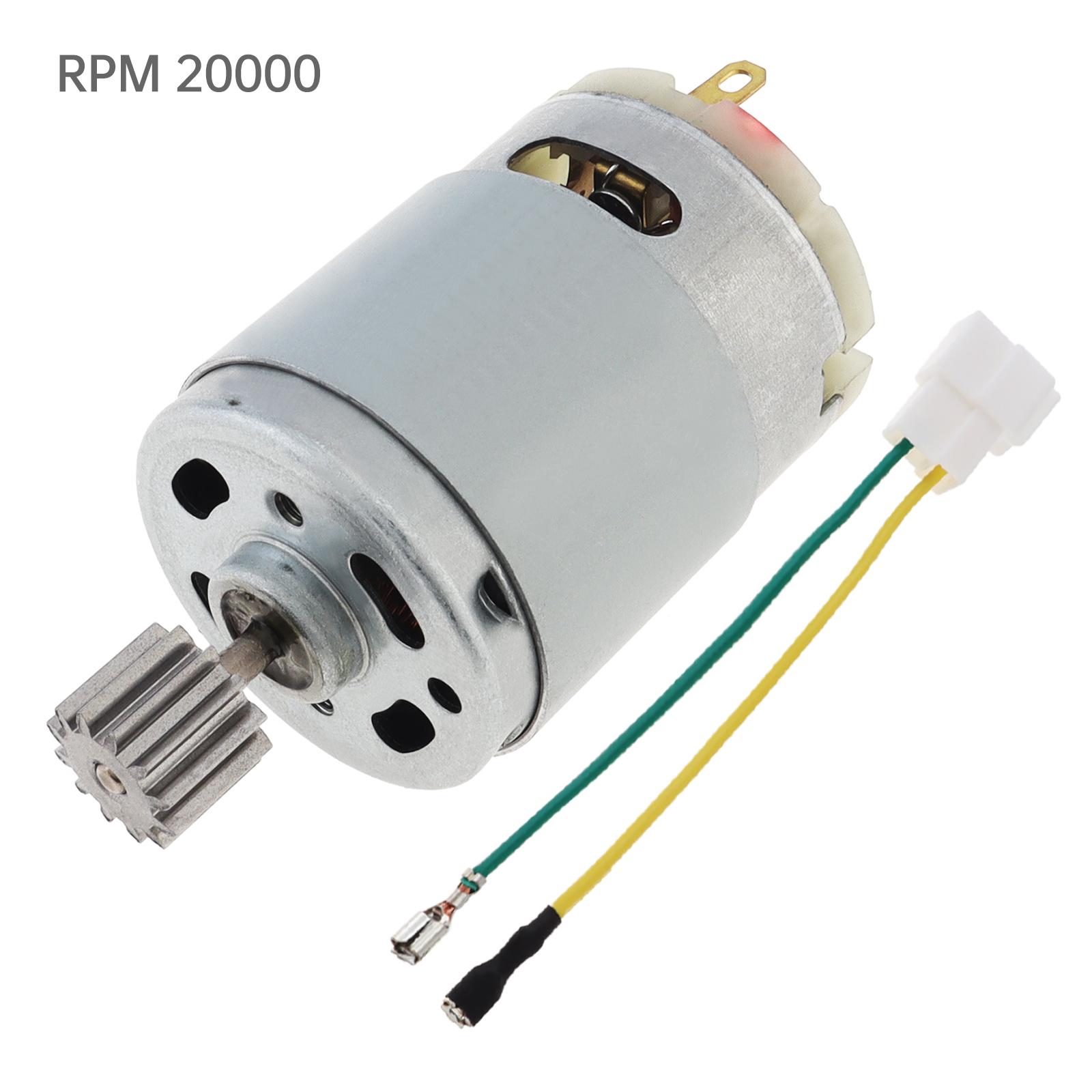 

Високошвидкісний електродвигун R380 12 зубів Двигун постійного струму 12 В 12000-20000 об/хв для автомобіля з дистанційним керуванням, дитячого електромобіля, позашляховика, запчастини 12V 20000 RPM