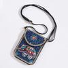 Bohemian Style Pu Flower Embellished Shoulder Bag With Magnet Closure For Daily Use