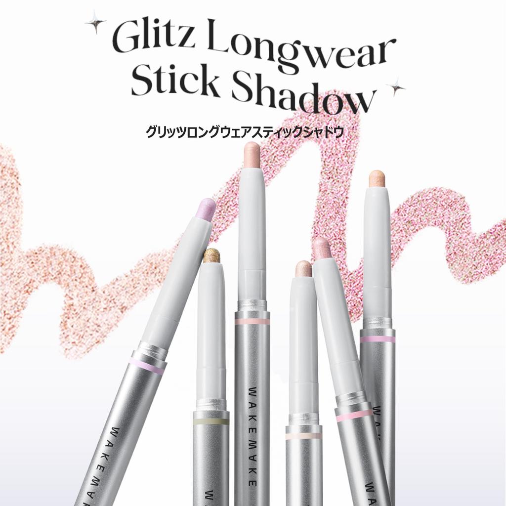 Wakemake Glitz Longwear Stick Ombre à Paupières 03 Kitten Heel Paillettes pour Poches Sous les Yeux Cosmétiques Coréens Ombre à Paupières Tenue Longue Difficile à Plisser 0,45g