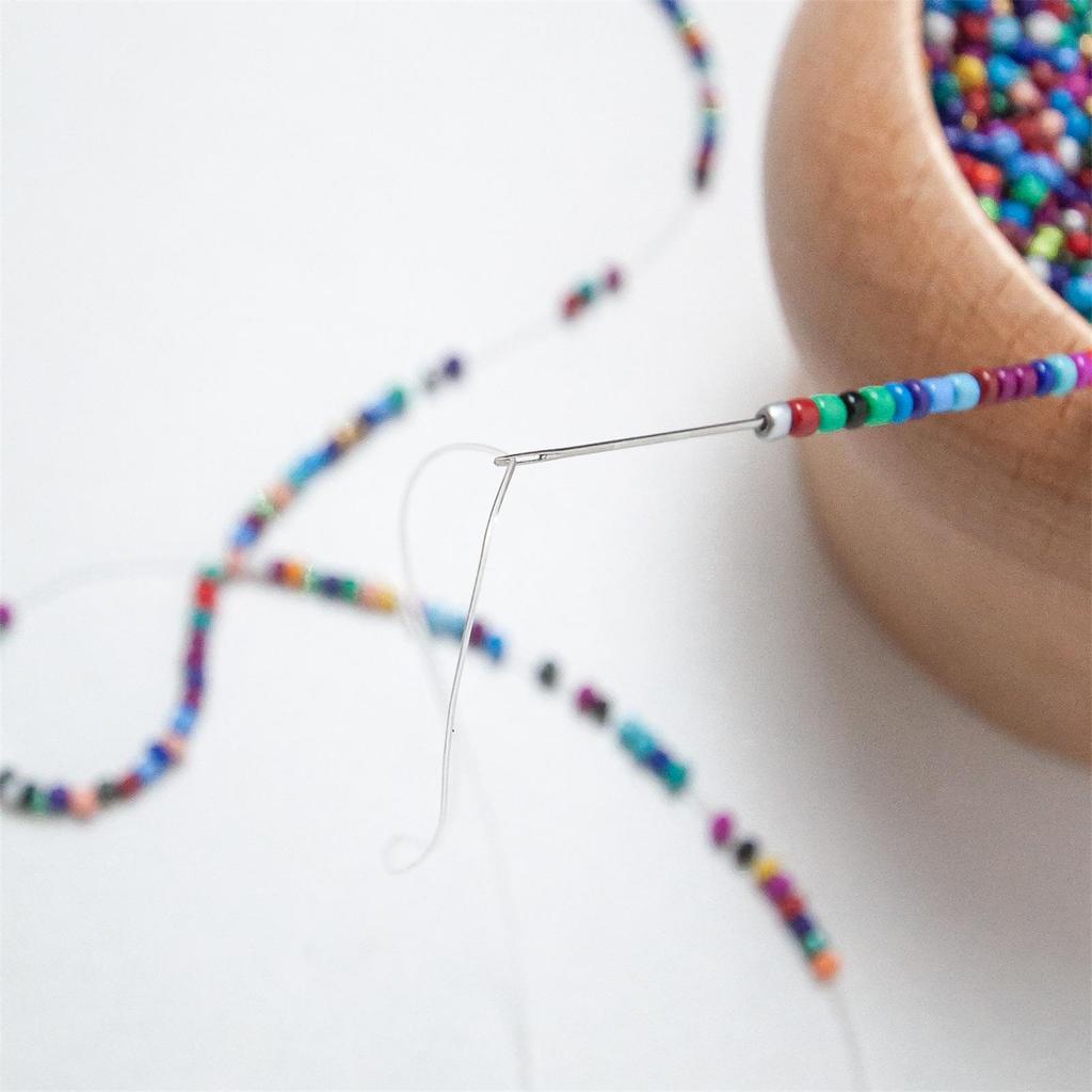 Wooden Bead Spinner String Seed Beads Quickly Beading Bowl Loader Kit DIY Jewelry Making for Craft Seed Beading Device