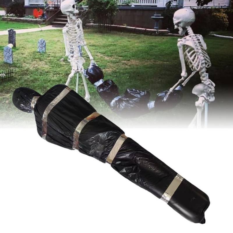 Realistic Halloween Fake Corpse Prop Plastic Material Modern Style 150cm Red