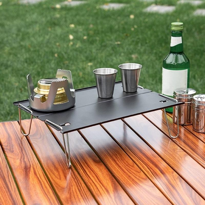 Light Weight Aluminum Folding Camping Table For Outdoor Picnics Hiking And Backpacking Portable Dining Table