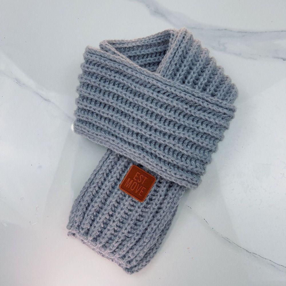 Écharpe chaude pour enfants, écharpe tricotée douce, cache-cou à la mode, pour bébés garçons et filles