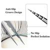 Lash Tweezers Stainless Steel Precision Isolation Eyelash Extension Tweezers Anti-Slip Groove Design Perfect Isolation Eyelash