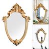 Gold Retro Makeup Mirror Wall Decoration Classical Tea Tray Decoration Decoration Wall Decoration Photo Props Table Bedroom