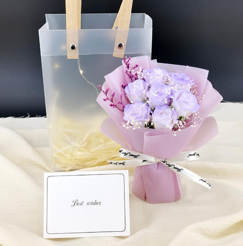Mini Bouquet Seifenblumen: Konservierte Rosen für Abschlussfeiern, Dekorationen & Gastgeschenke