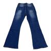 Button Fly Flare Jeans for Women High Waist Button Up Bell Bottom Pants Retro High Flare Denim Trouser