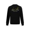 Li Ning Solid Color Loose Fit Drop Shoulder Pullover Long Sleeve Sweatshirt Unisex sweatshirt Black AWDUG77-1