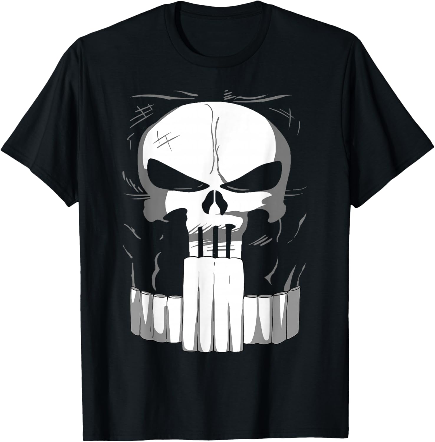 Marvel Punisher Classic Skull Halloween Costume T-Shirt S