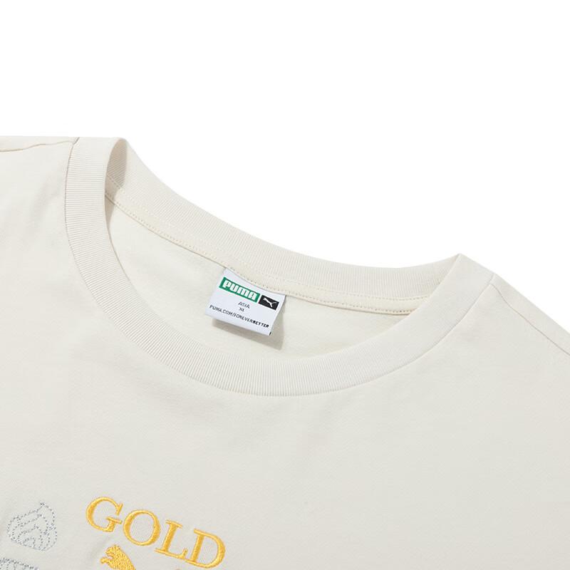 Puma Embroidered Letter Running Fitness Training Crew Neck Short Sleeve Printed T-Shirt Men Tops White 629459-87