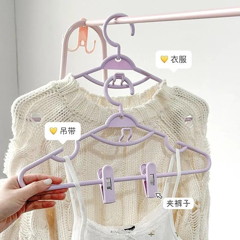 

Фиолетовая Модная Вешалка для Одежды Ремешок Набор Брюк Крючки с Зажимами Полка Гардероб Стойка для Хранения Брюки Юбка Пальто Подтяжки Инструмент