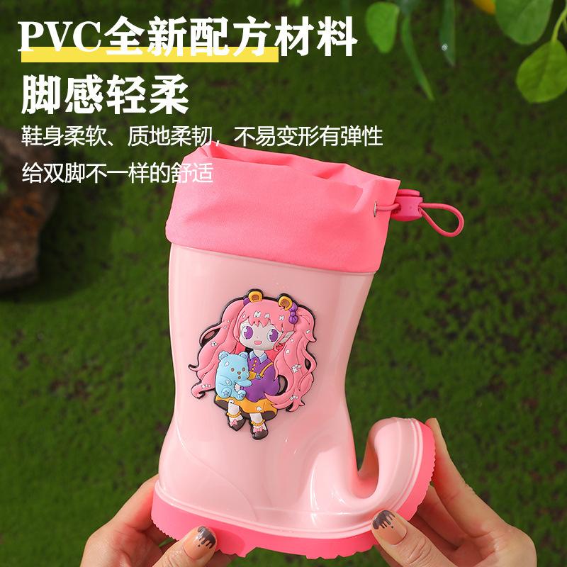 Kinder-Regenstiefel für Mädchen, Gummi-Schuhe für Kleinkind-Mädchen, Rutschfeste Regenstiefel für Jungen, Schüler und Kleinkinder, Wasserdichte Wasserschuhe