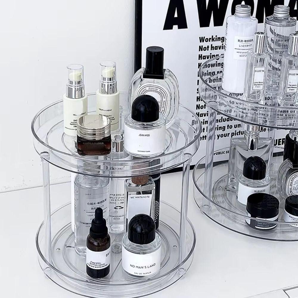 360 Rotating Spice  Seasoning Shelf Turntable Organizer Makeup Storage Trays  Lipstick