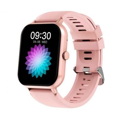 DCU Curved Glass PRO Square Dial Smartwatch In Pink with 1.83" Touchscreen, Bluetooth 5.1 Connectivity,
