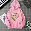 Winter Women's Hoodie High Street Unisex Style Double Pockets Sweatshirts Outerwear Plus-Size Women's Clothing