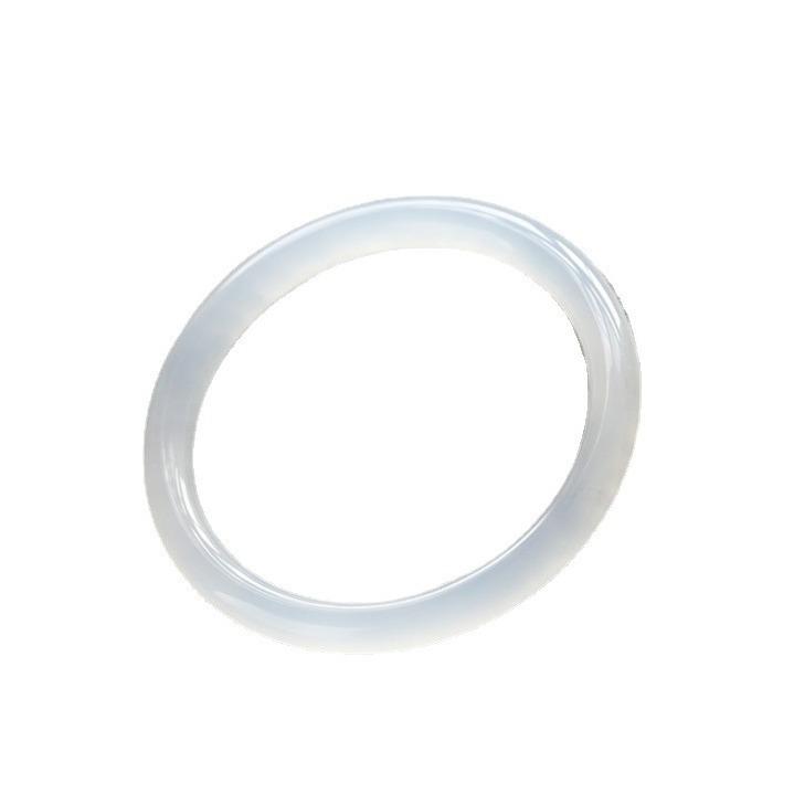 8 мм натуральный личи замороженный белый ледяной халцедон браслет модный шарм изумрудный — фото 5