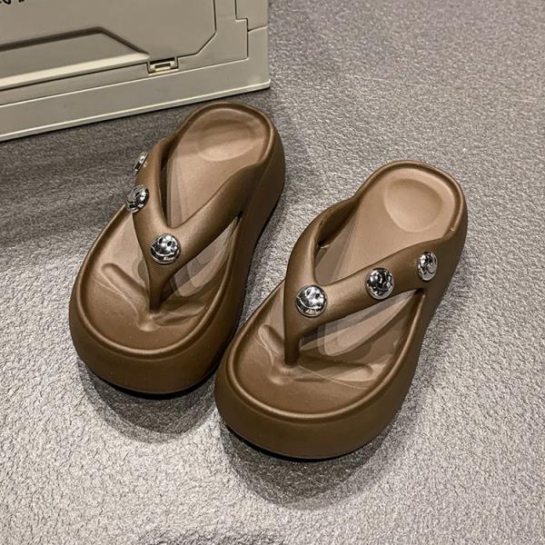 Fashion Shoes House Slippers Platform Summer Clogs Woman Rubber Flip Flops Slides Beach Soft Hawaiian Casual Leisure Beach Shoes Rubber