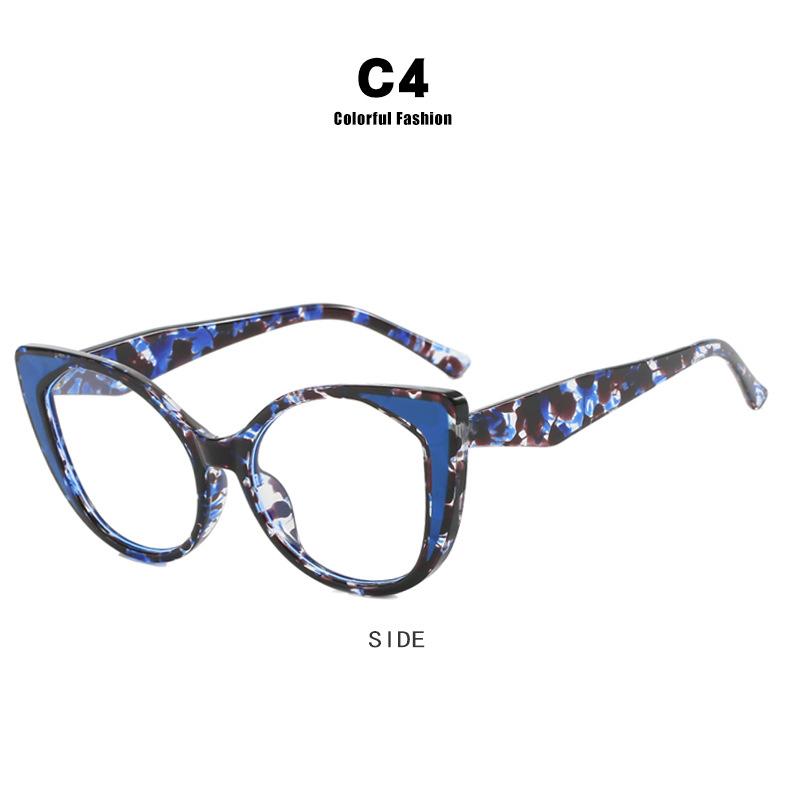 

Fashion Brand Luxury Design Retro Cat Eye Multicolored Print Frame Photochromic Anti Blue Light Custom Hyperopia Reading Glasses 3.5