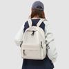 Solid Color Backpack Men's And Women's Large Capacity Travel Backpack Student Schoolbag