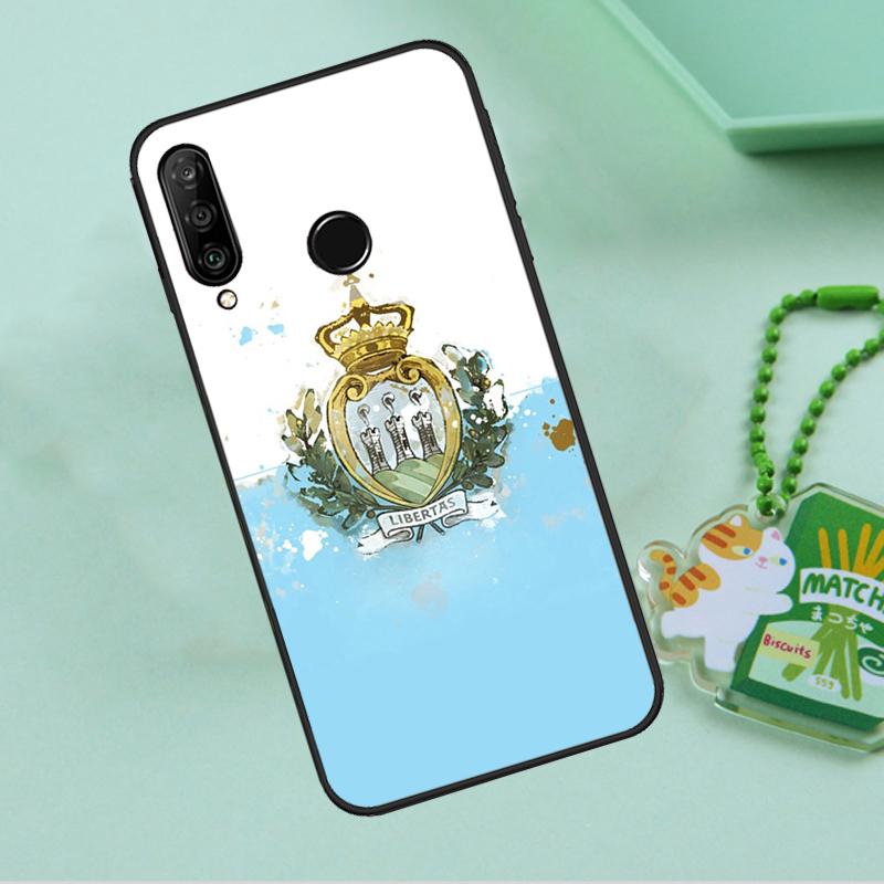 San Marino Flag For Huawei Nova 12s 12i 11i 7i 8i 9 10 SE Y91 Y90 Y60 Y70 Y72 Y61 P60 Pro P30 P40 Lite Case