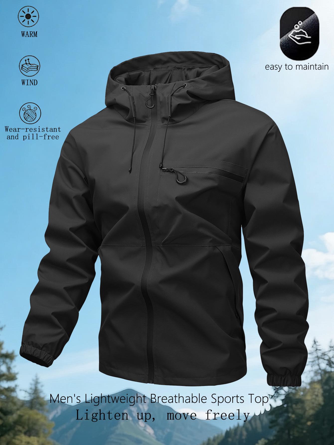 Men s Trendy Hooded Soft Shell Jacket - Windproof, Waterproof, Perfect for Spring and Autumn XL