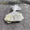 In-Stock White Cardboard Hang Tags with Cotton String for Jewelry - Free Shipping