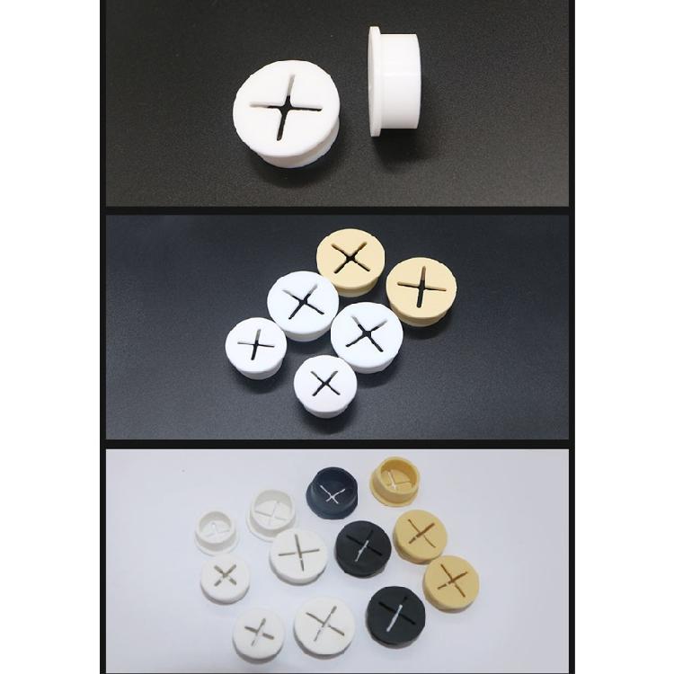 10 Pcs Wire Cable Hole Cover Flexible Desk Rubber Grommet Hole Cable Management