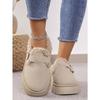 Fall/Winter 2025 Fashionable Casual Plus-size Platform Plush Buckle Warm Fleece Cotton Slippers