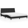 VidaXL Bed with Mattress Black 160x200 Cm Velvet 3208606