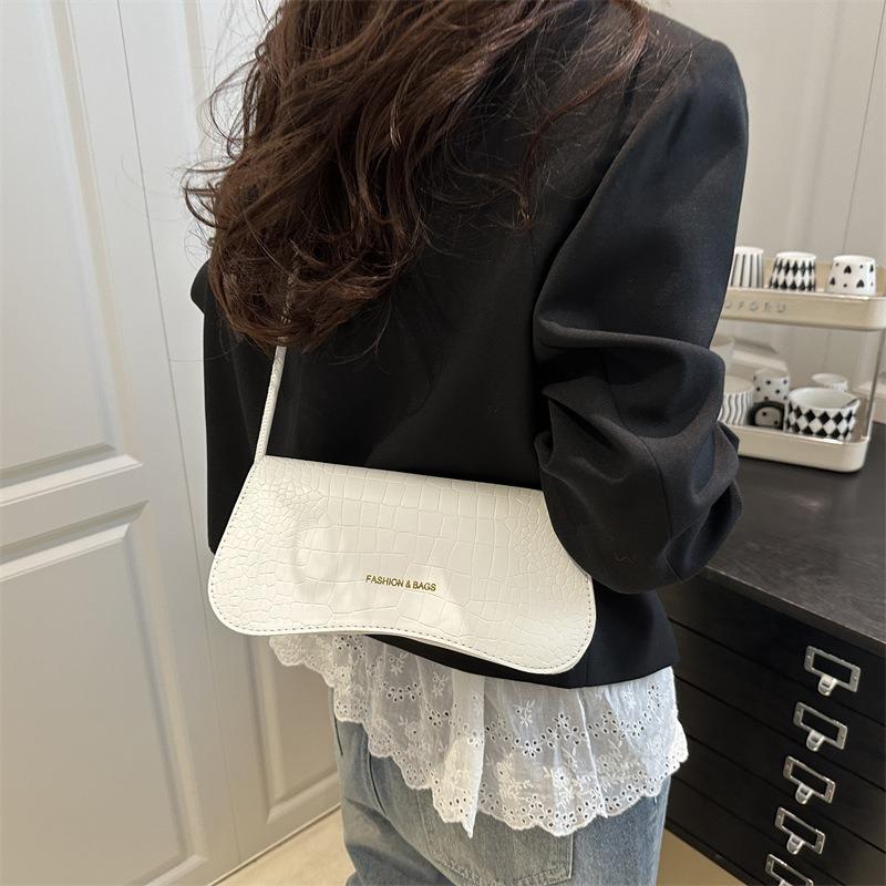Summer Solid Color Commuter Shoulder Messenger Bag Hand Carry Women's Bag Niche Texture Underarm Bag